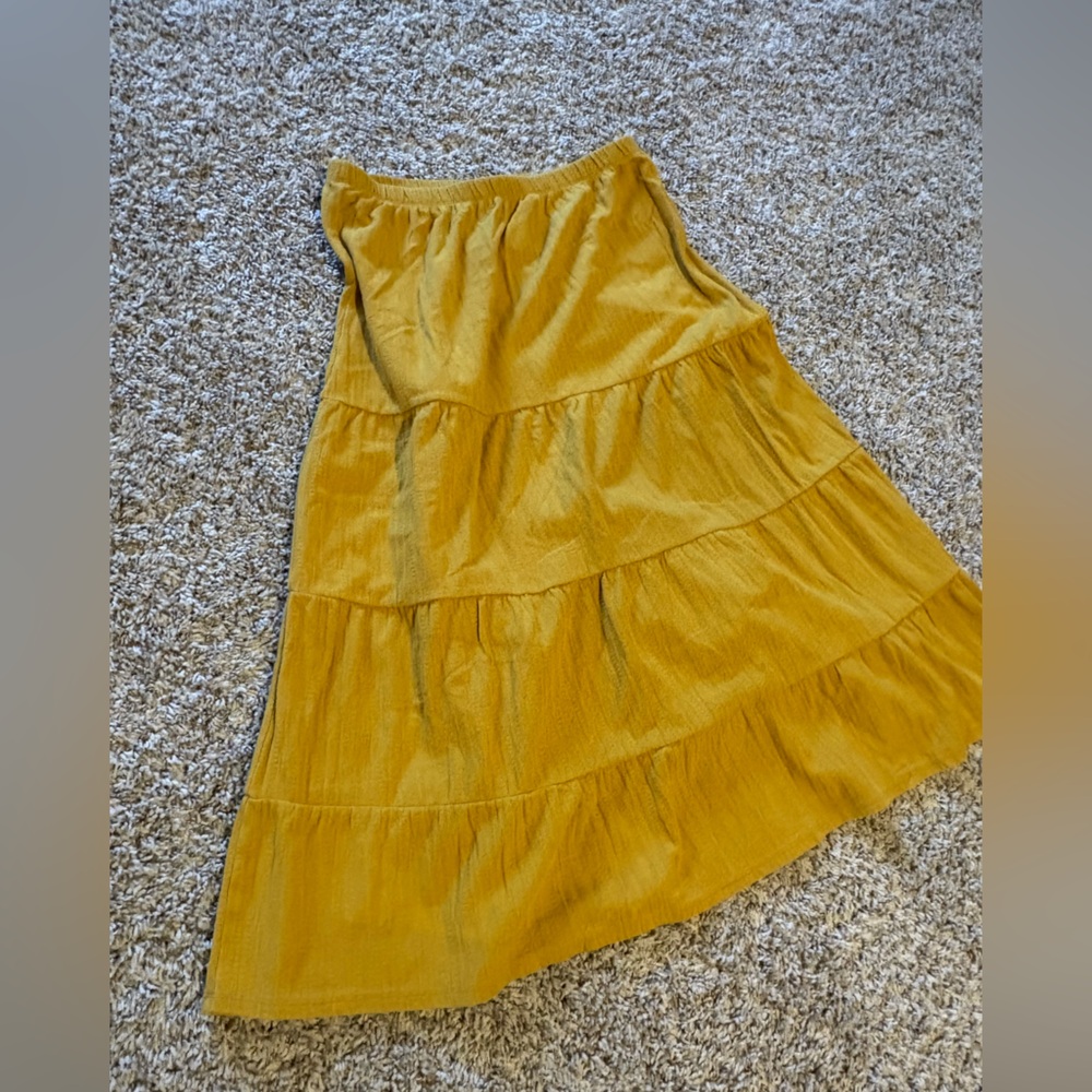 Elegant Mustard Yellow Women's Skirt